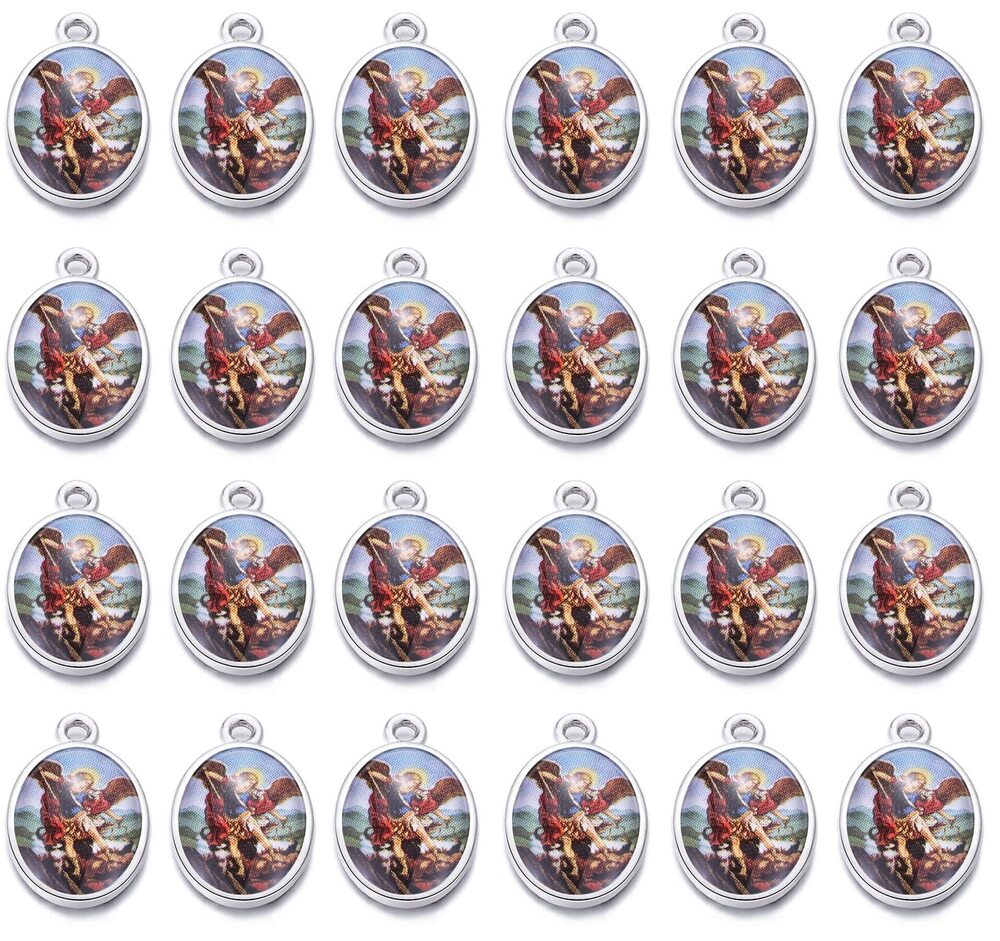 6570 80pcs Archangel St Saint Michael Miraculous Catholic Patron Medals